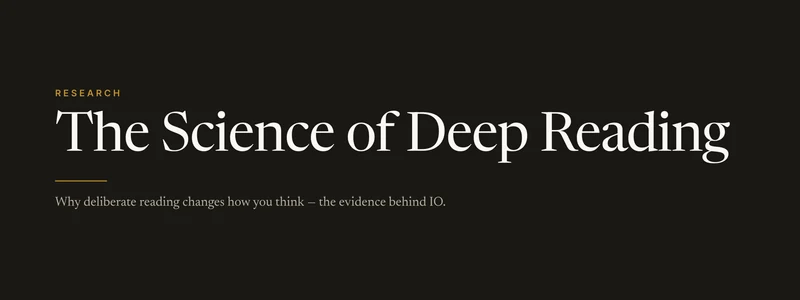 Research header banner with an amber eyebrow reading RESEARCH over a white serif headline on a dark charcoal field.